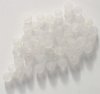 50, 8mm Matte Transparent Crystal Round Czech Beads 